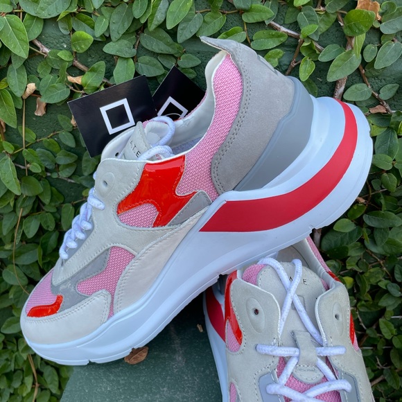 NWT | D.A.T.E. | Fuga Sneakers Pink/Red/Grey | US 9.5 - Picture 8 of 14